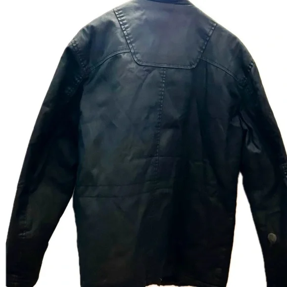 Jack & Jones Black Military Biker Jacket - Picture 4 of 6